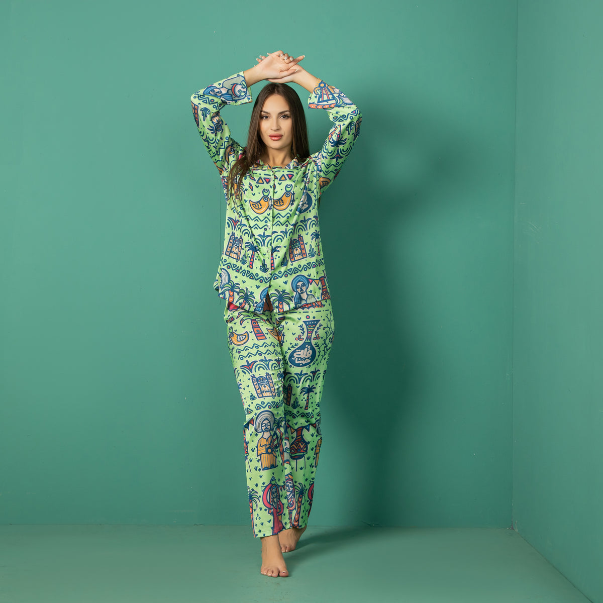 Satin Ganubi Pajama