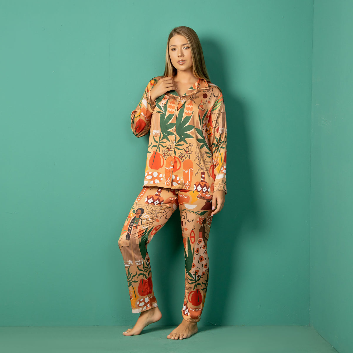 Satin Ganubi Pajama