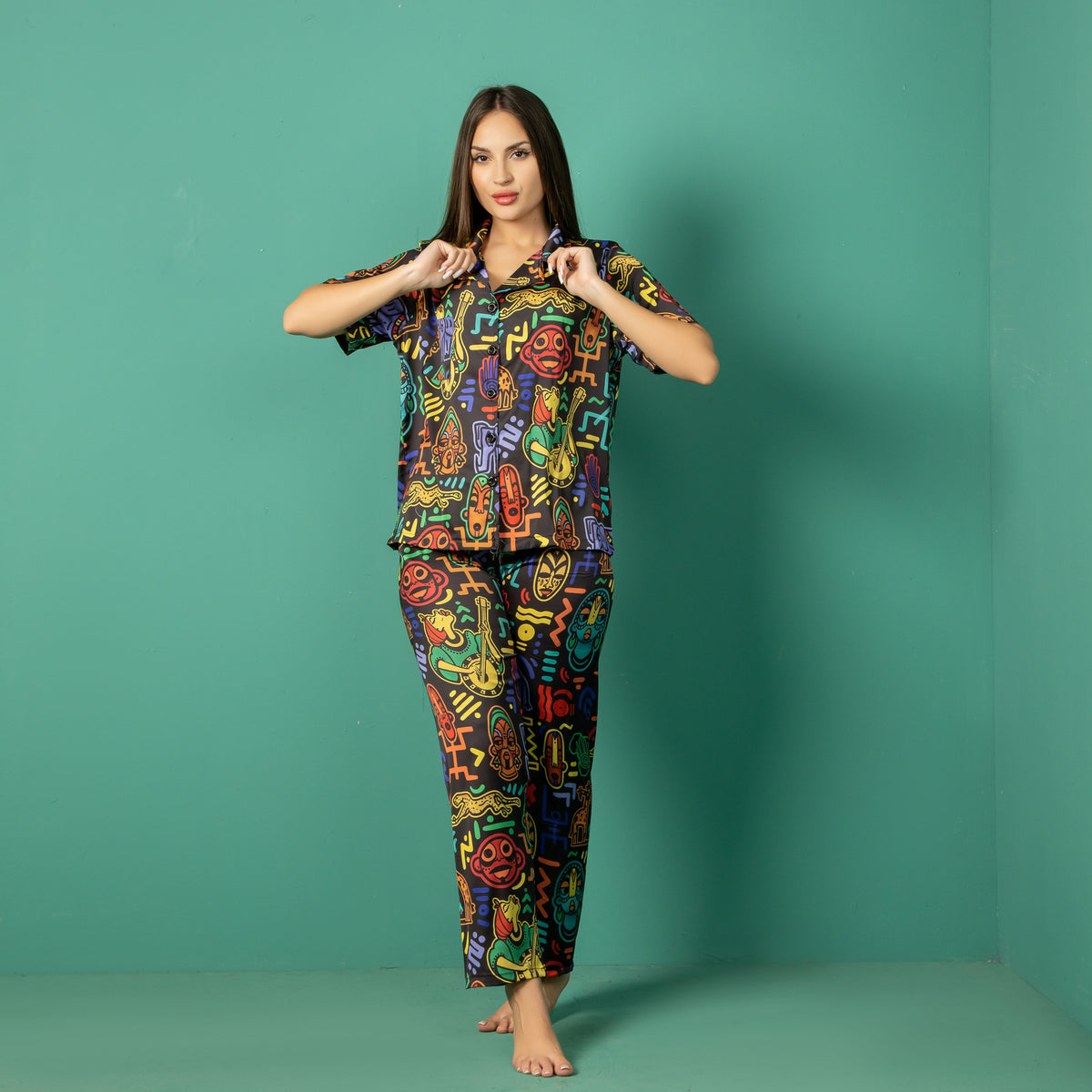 Satin Ganubi Pajama