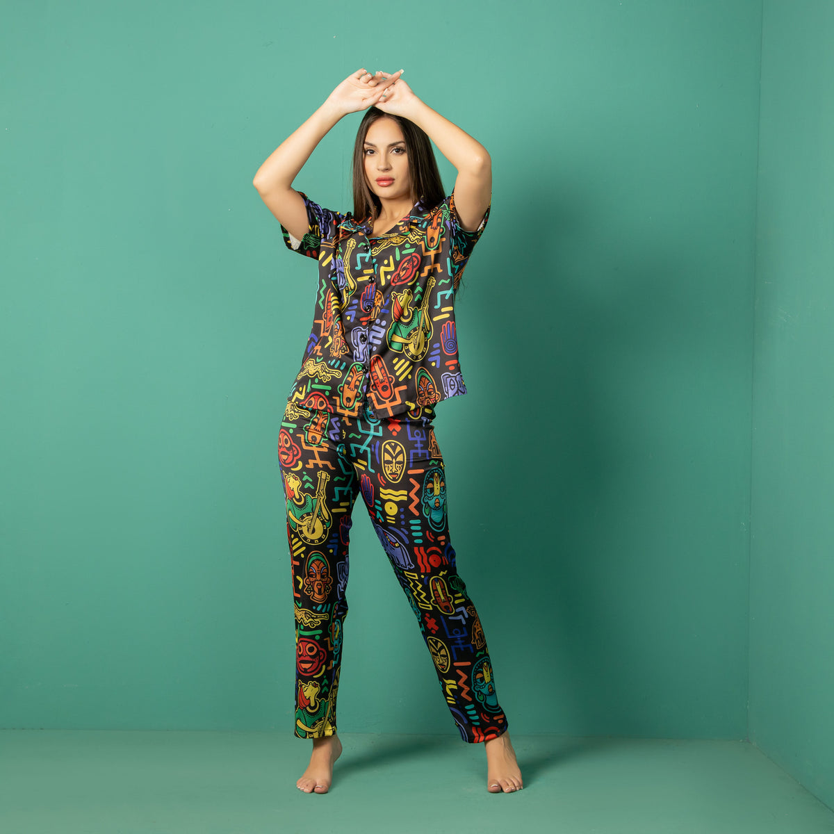 Satin Ganubi Pajama