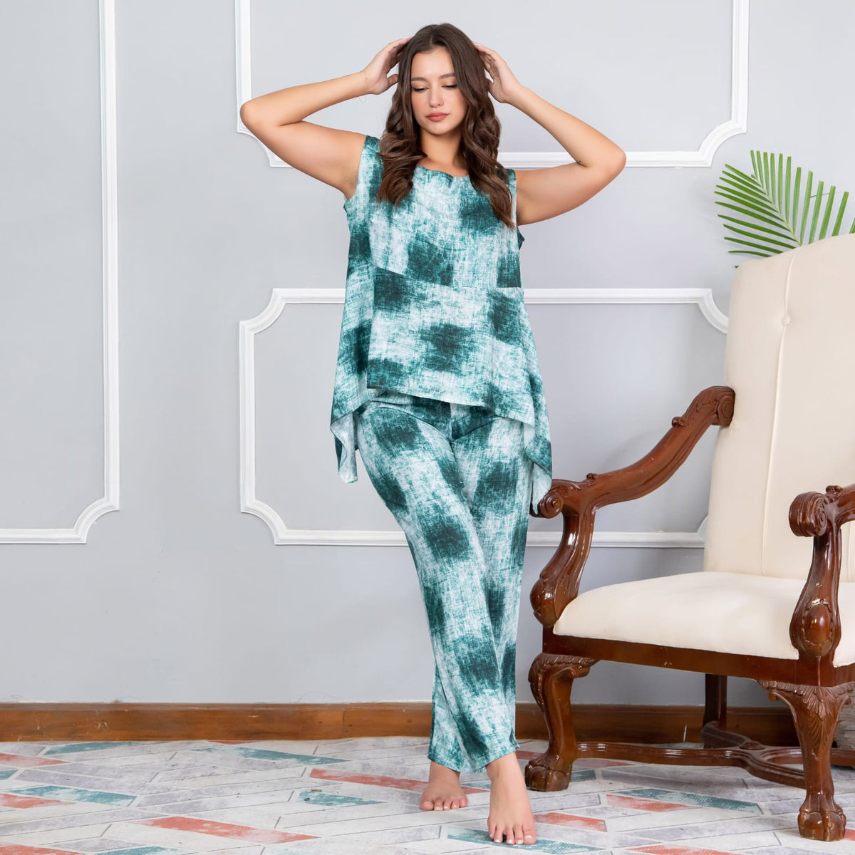 Green High-Low Pajama