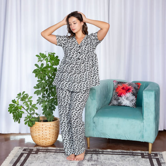 White & Black Frons Pajama