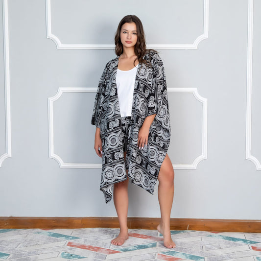 Black Cardigan Pajama